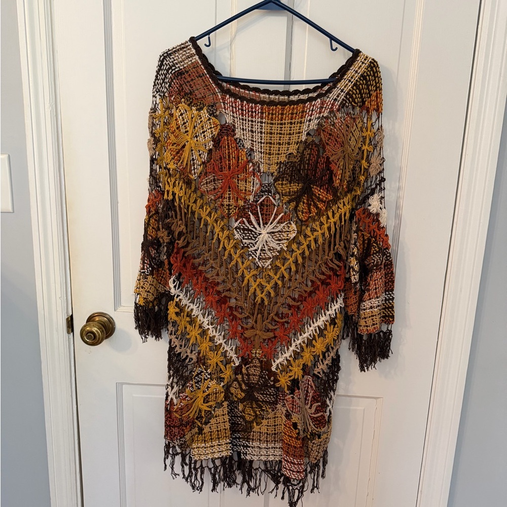 Multicolor Crochet Knit Dress
